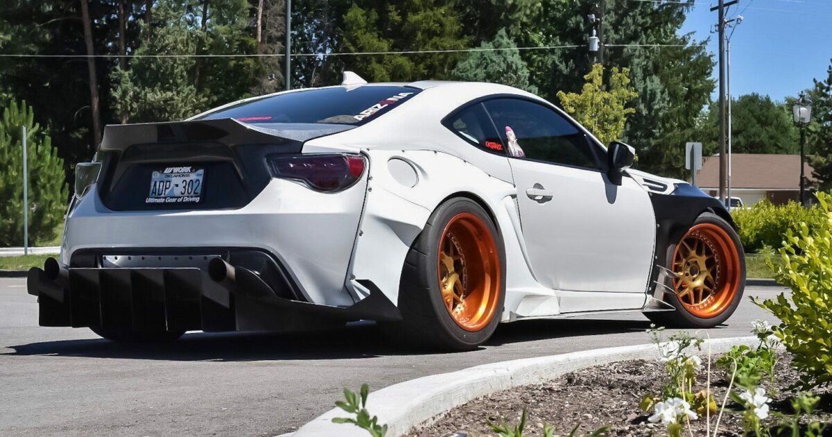 White Subaru BRZ Widebody - Forgestar M14 Deep Dish Wheels | Forgestar