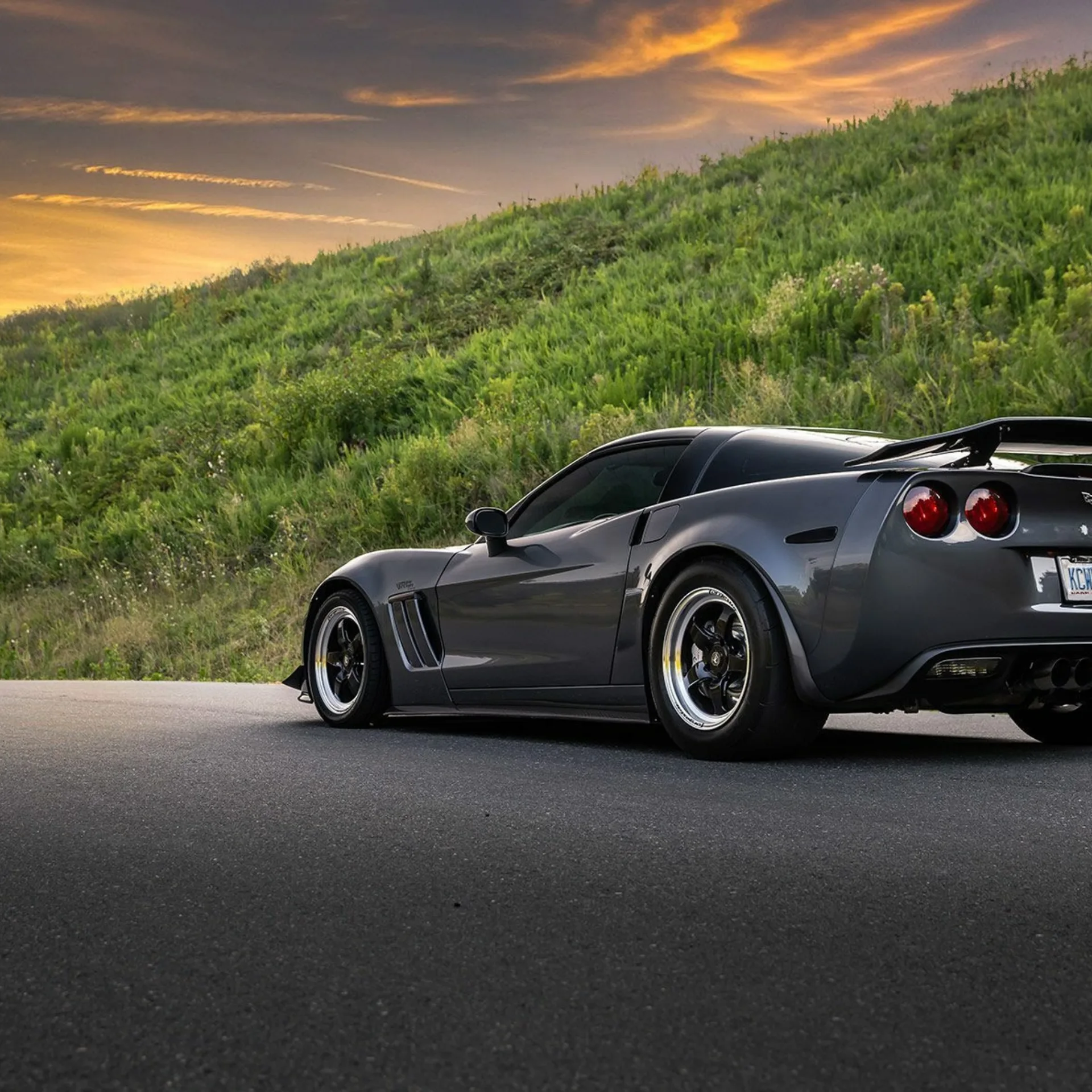 Gray Chevrolet C6 Corvette Grand Sport Forgestar D5 Forgestar