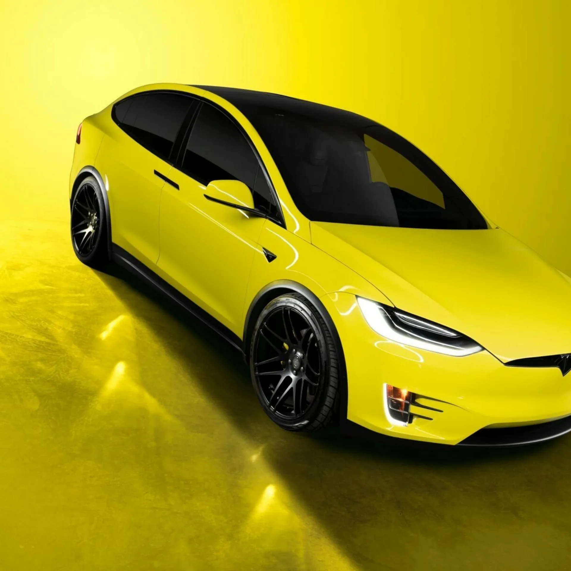 Yellow tesla model x discount