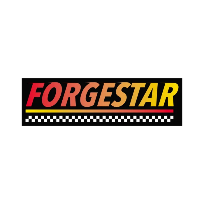 Forgestar Burst Sticker | Sunburst On Black 7"x2.07"