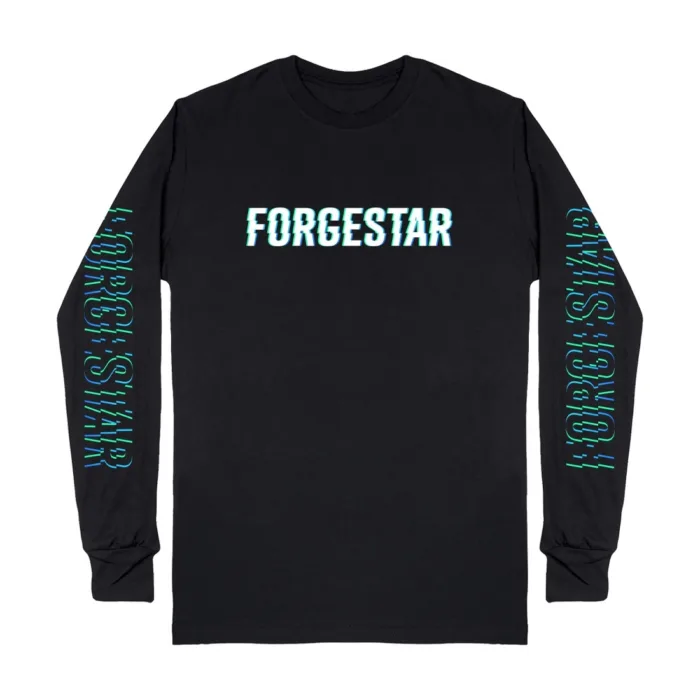 Forgestar Glitch Logo Long Sleeve Tee | Black S